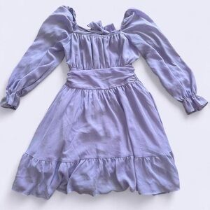 Lilac Flowy and Lightweight Dress - Elegant Party Dress
